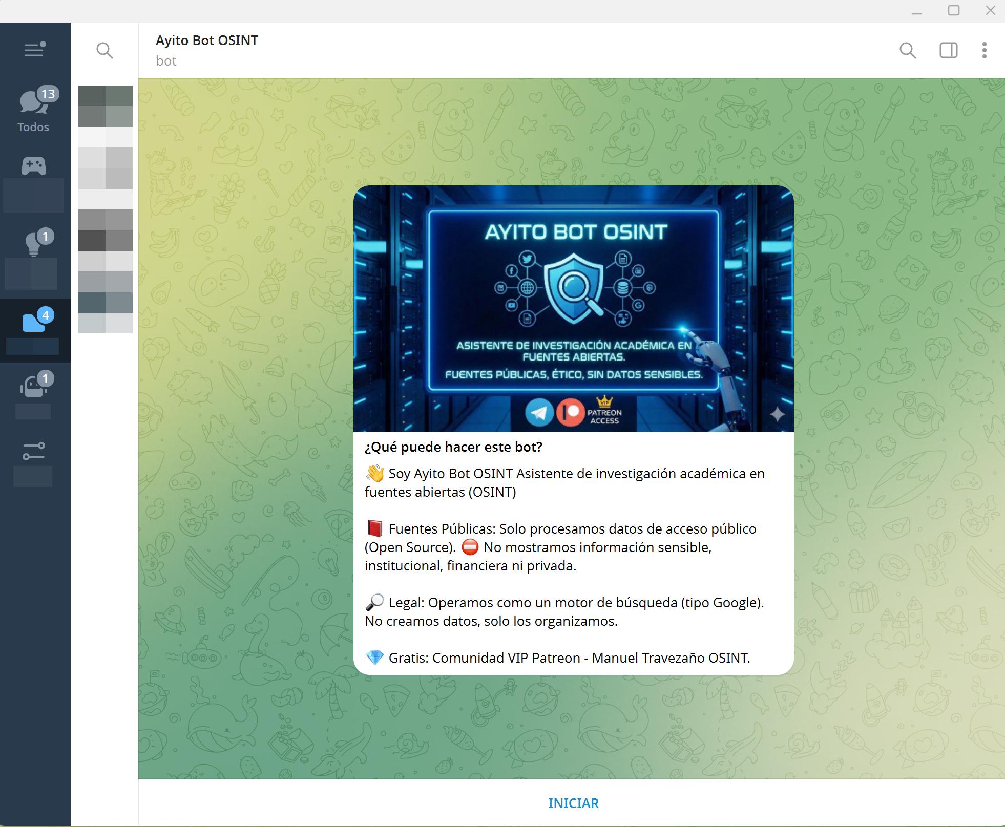 Ayito Bot OSINT - Ciberinteligencia Manuel Travezaño